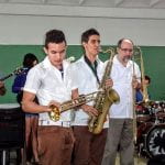 photo of the Brown Jazz Band jamming in Havana