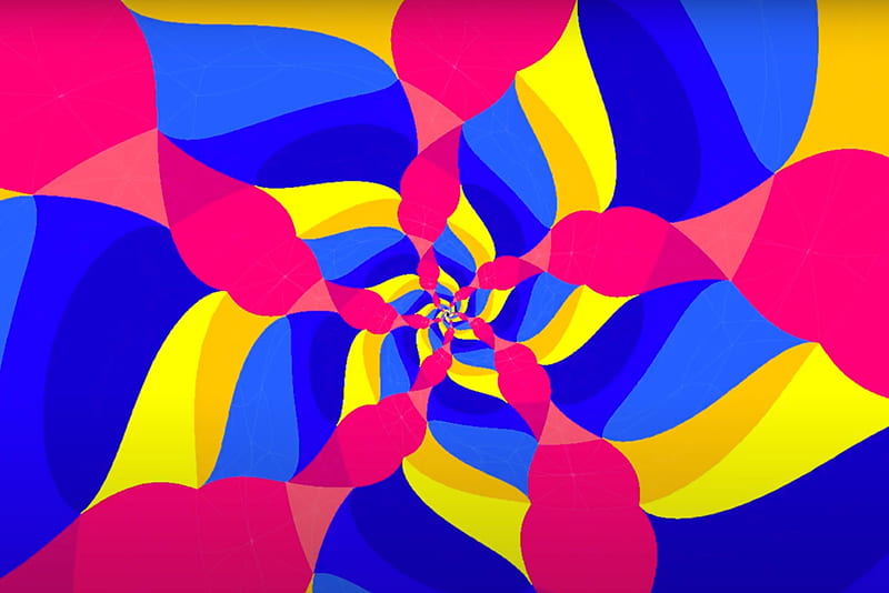 Colorful graphic that depicts an infinite tube with various portals on its boundary